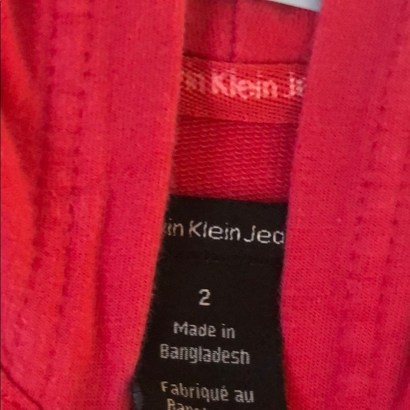 Calvin Klein Jeans Pink hooded cardigan Top 2 - Picture 5 of 5